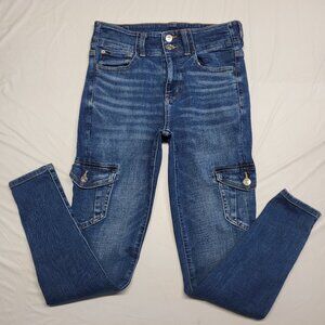 American Eagle Womens Cargo Jeans Size 6 High Rise Jegging Stretch 29 X 28